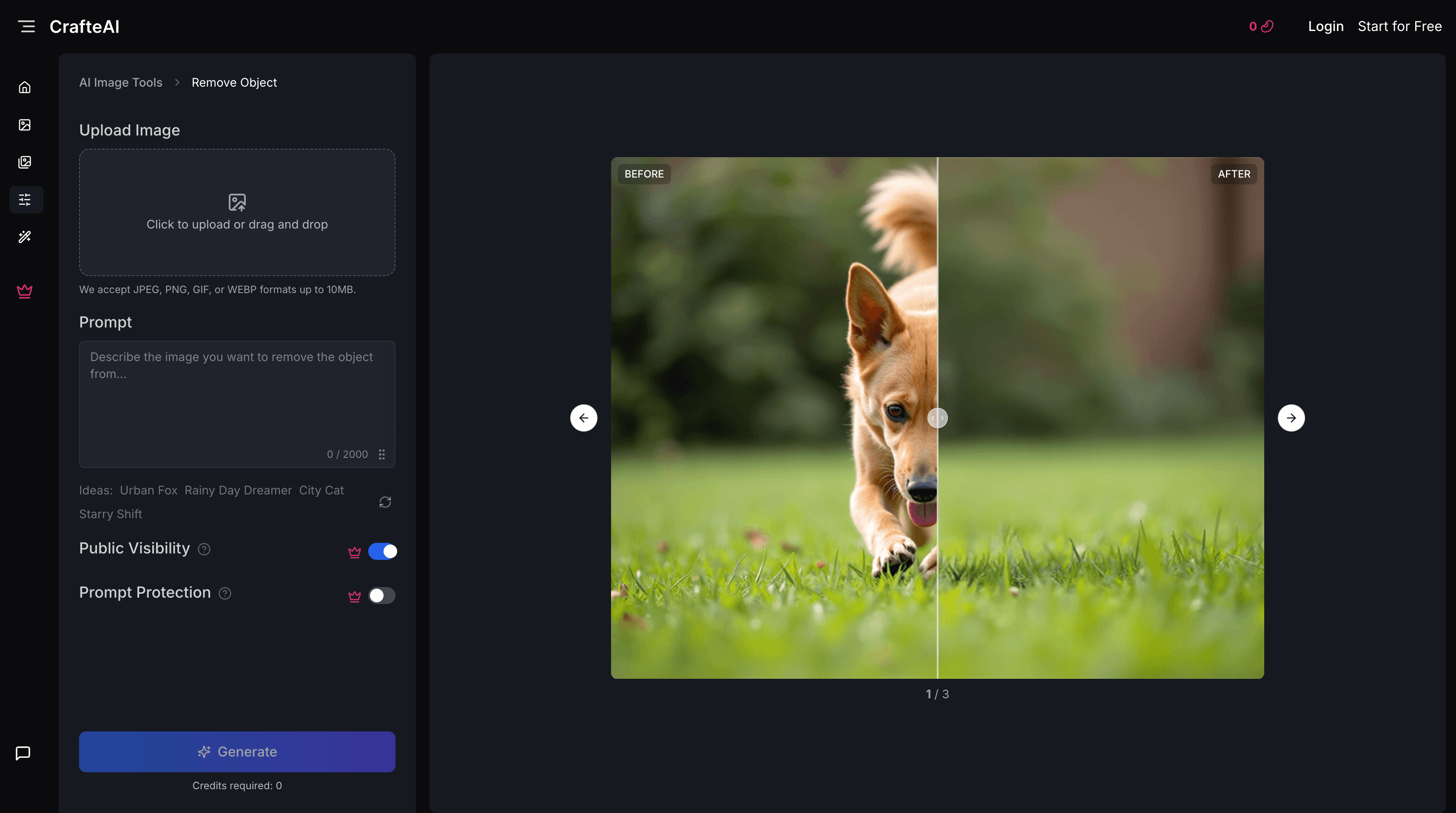 CrafteAI AI Object Remover Example